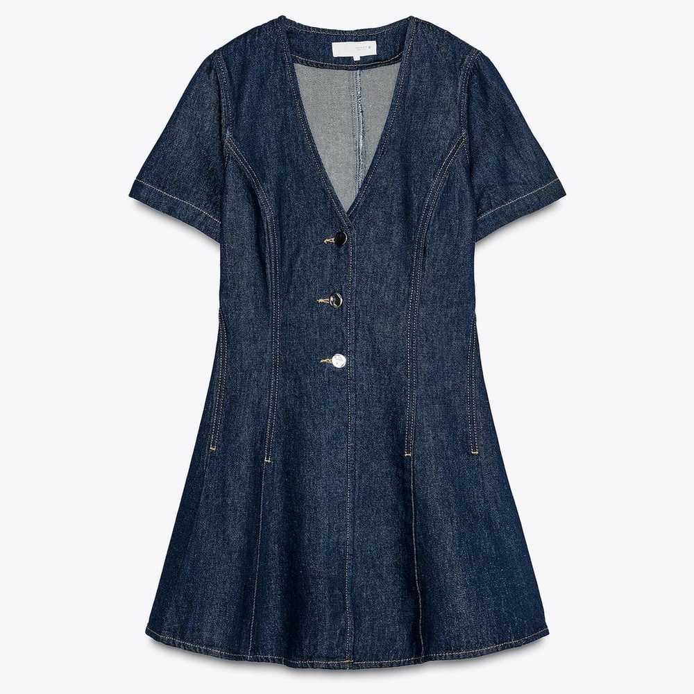 Zara Denim Mini Dress, Women's Size L
